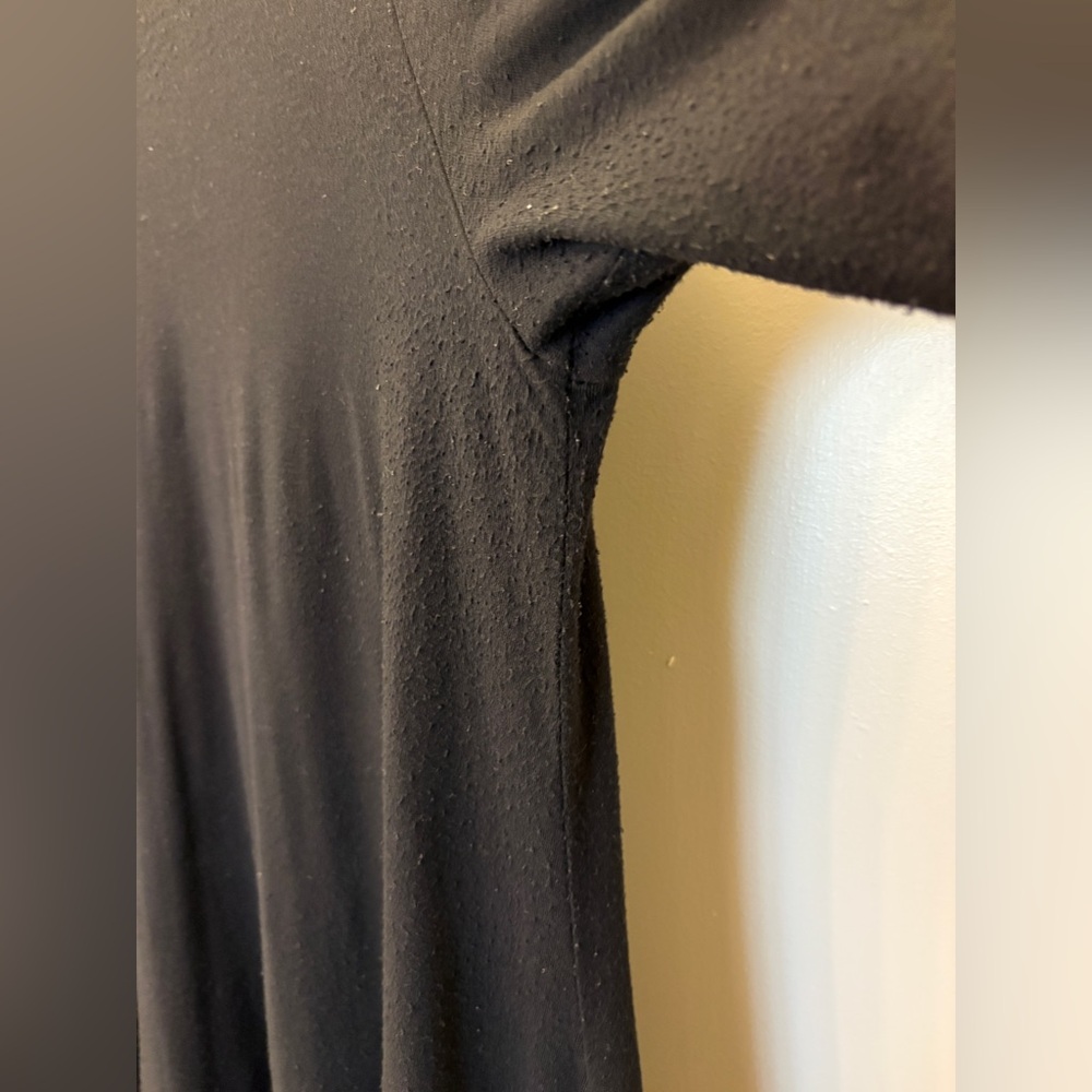 Old Navy mid-length sleeve cotton jersey swing Black Dress, Size L - Picture 6 of 6
